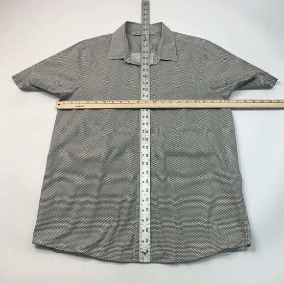 Travis Mathew Shirt Mens L Large Black White Circle Print Button Up Short Sleeve - Picture 5 of 10